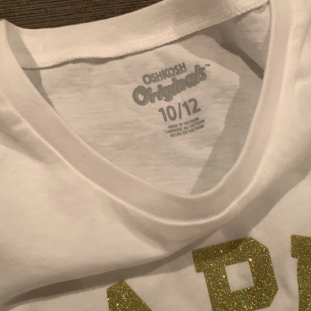 OshKosh B'Gosh Girls White Birthday T-Shirt NWT Size 10/12